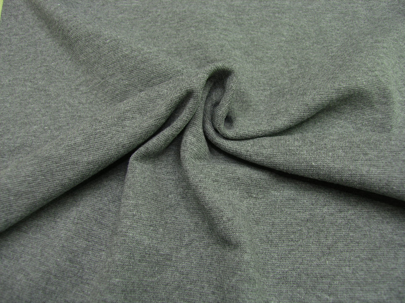 Ribbing tube dark gray flecked Cotton Jersey Knit Fabric