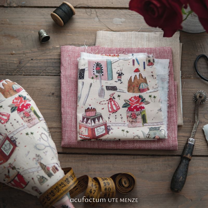 acufactum - Cotton fabric - Fantasy town - Silke Leffler