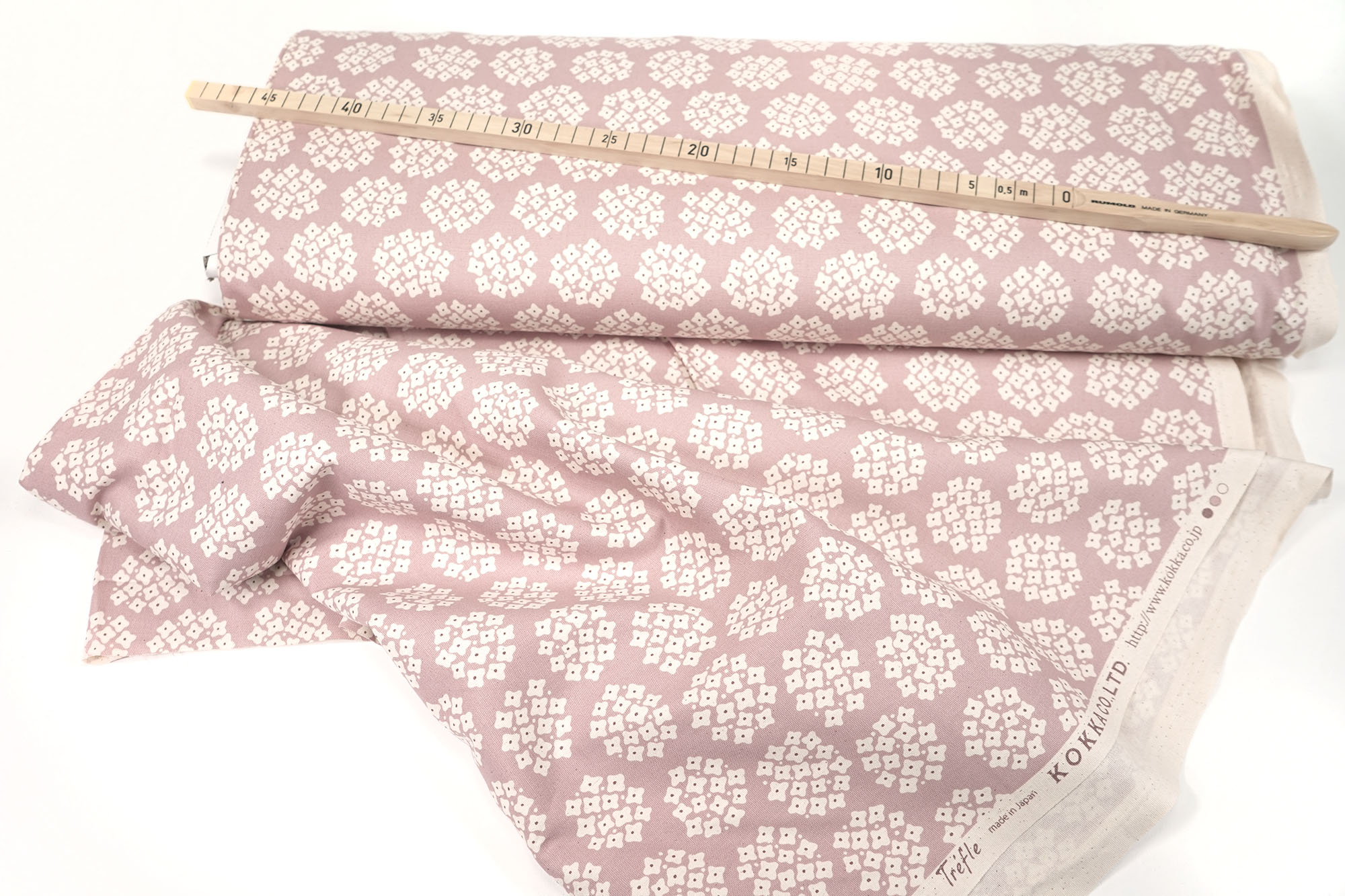 Kokka - Canvas - Teiban Pale Pink - unbleached