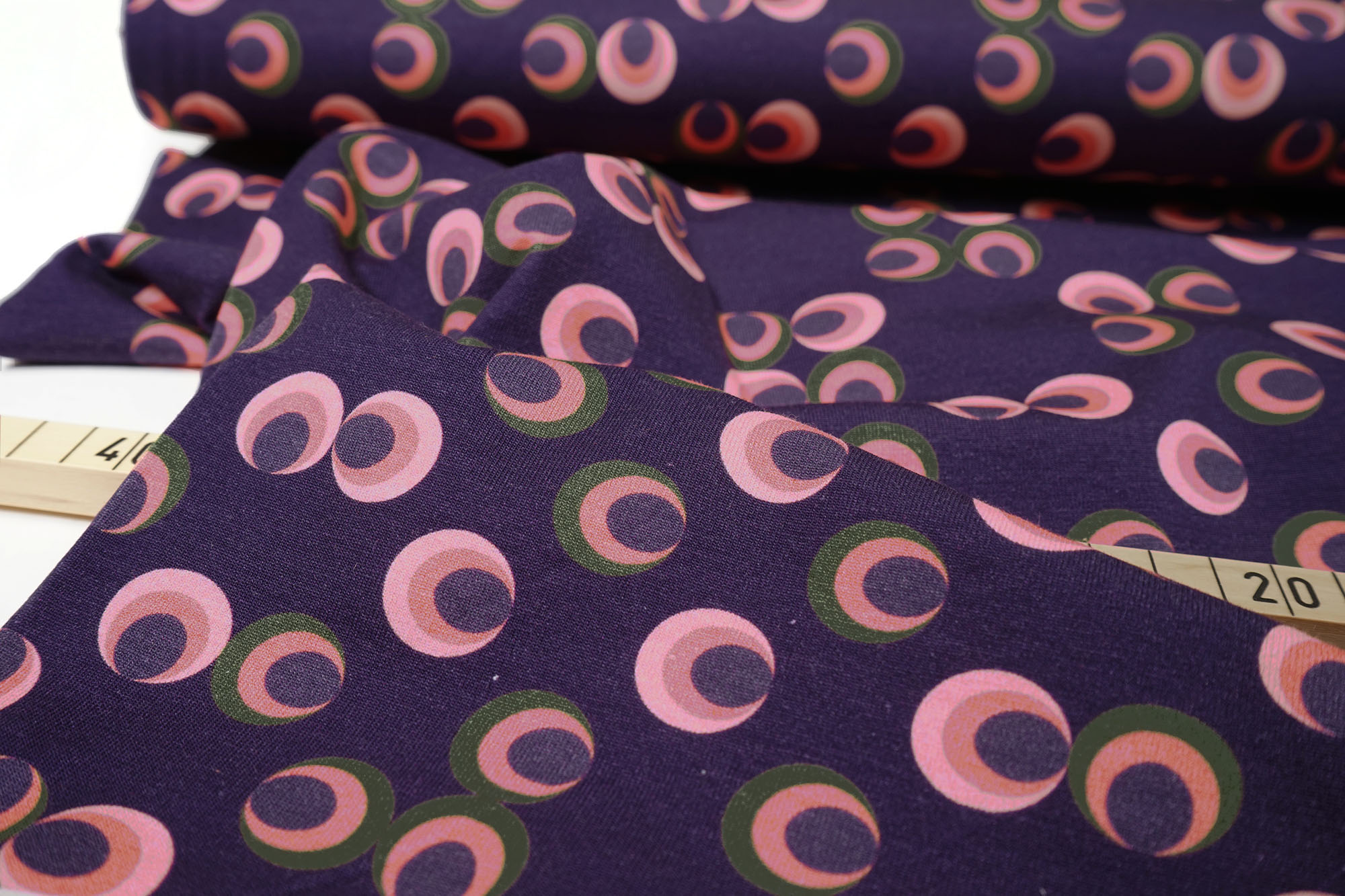 Cotton jersey - Lilac Circles - by Stenzo