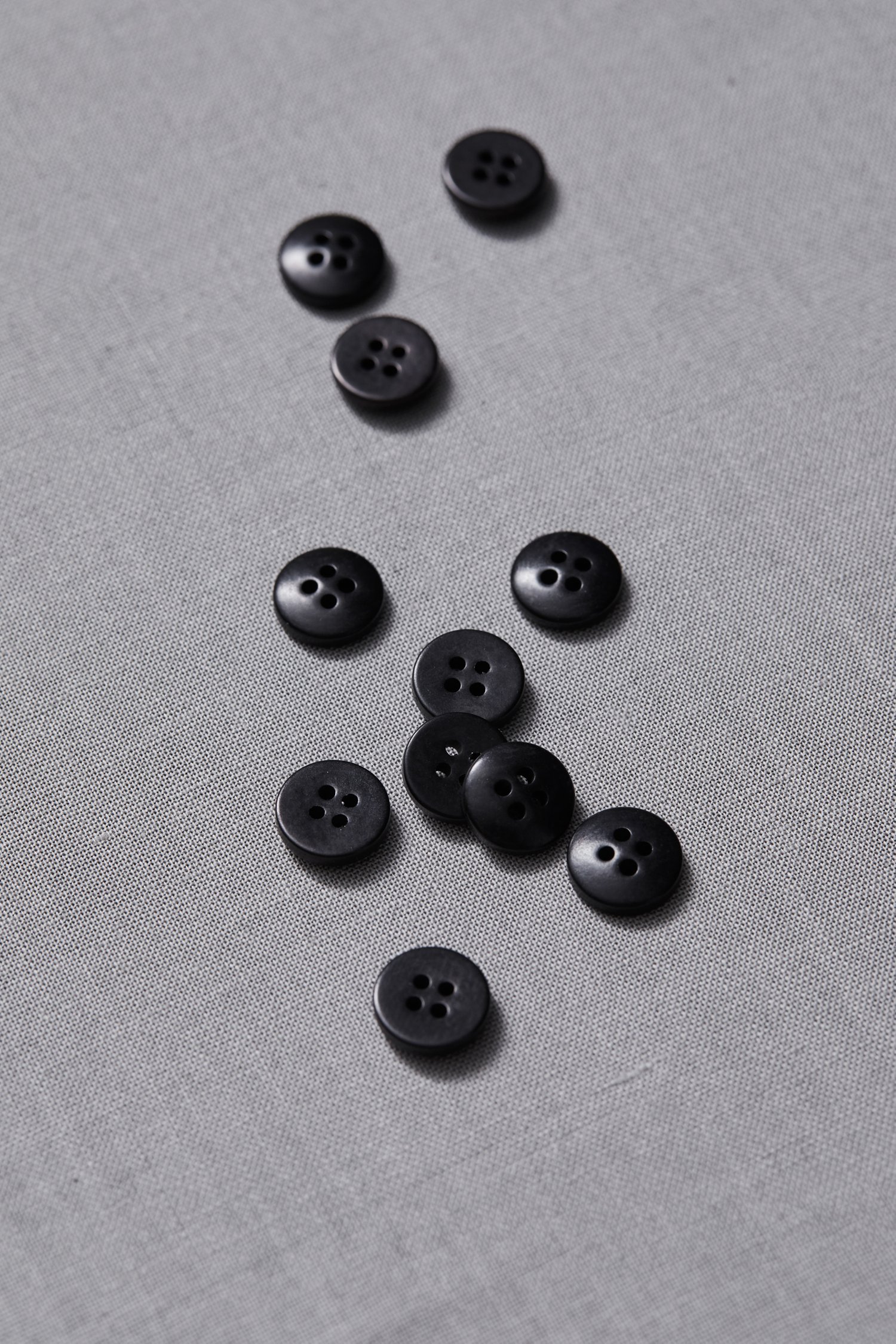 Black Plain Corozo Button