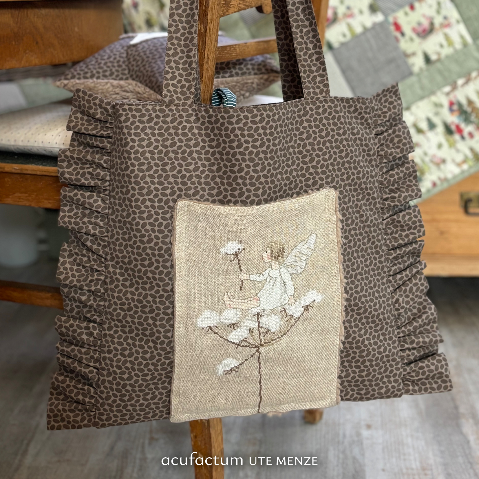 acufactum - Cotton fabric - pebble - brown