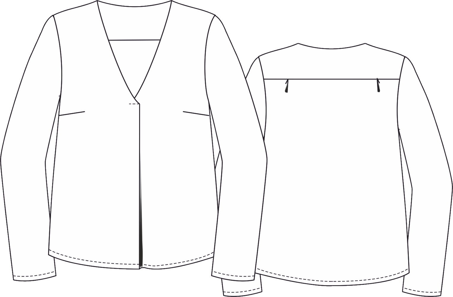 Blouse Lilly Ladies, Paper Pattern