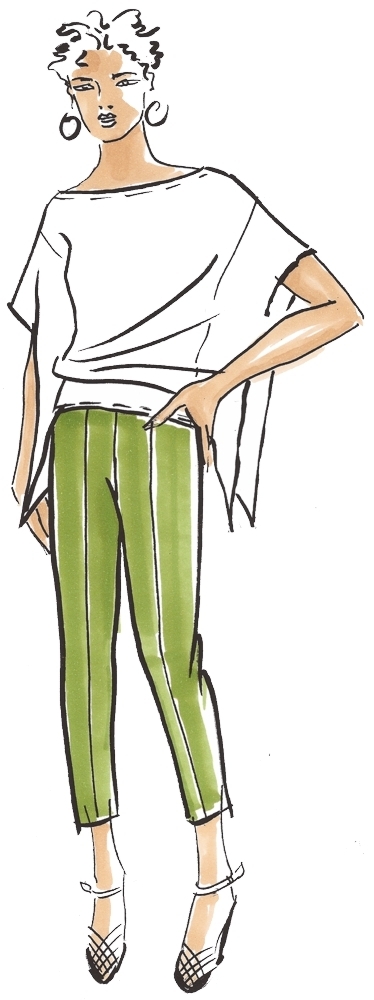 Trousers Amila Ladies, Paper Pattern
