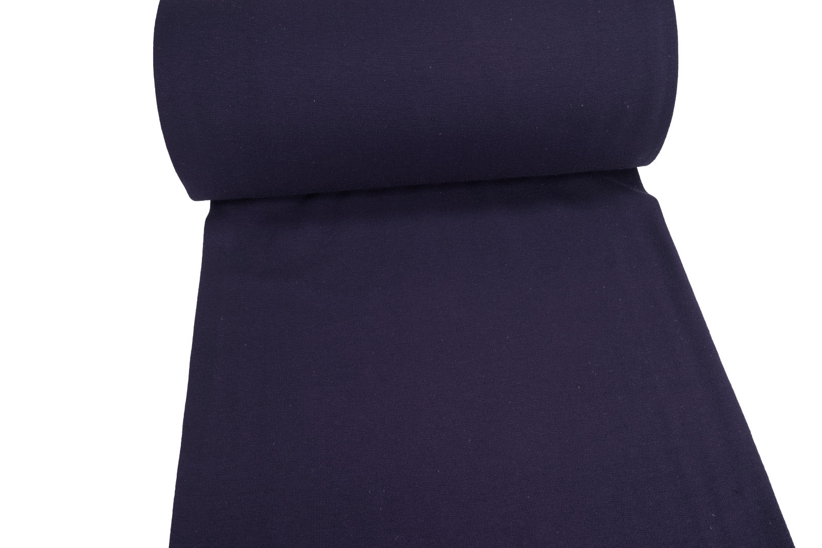 Rib knit fabric plain uni violet