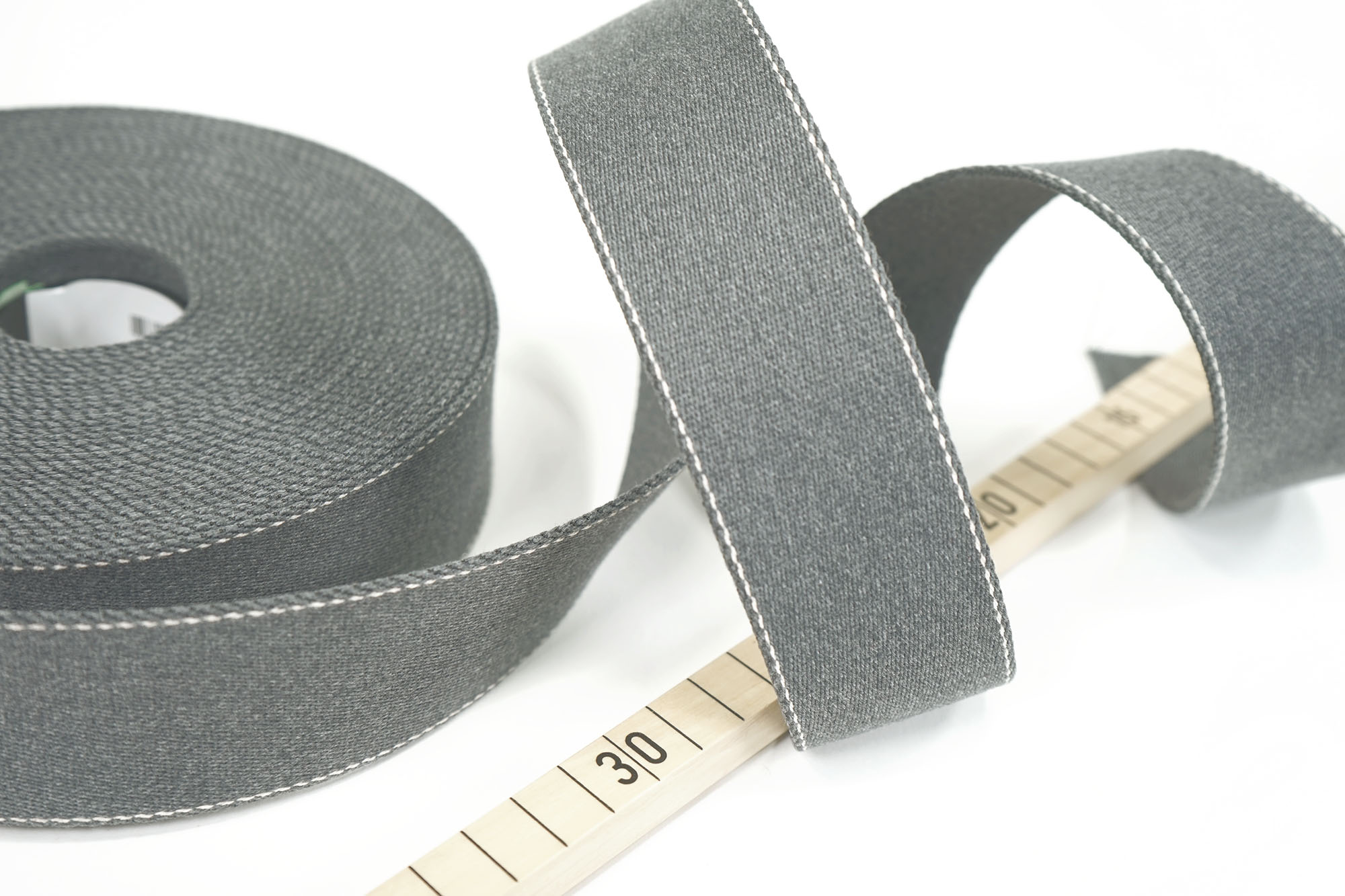 Webbing - Doubleface - 40 mm - medium grey