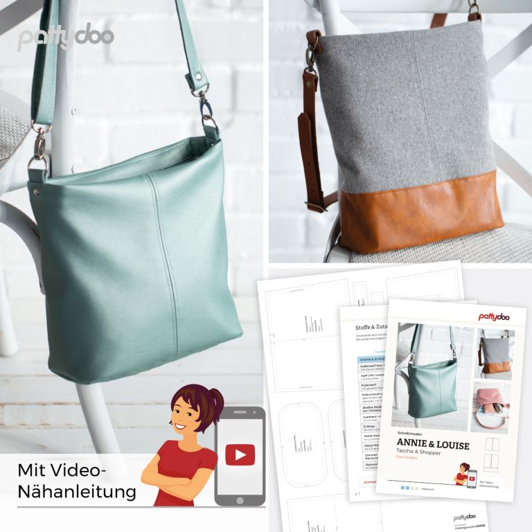Ann and Louise Bag and Shopper Pattern by Pattydoo