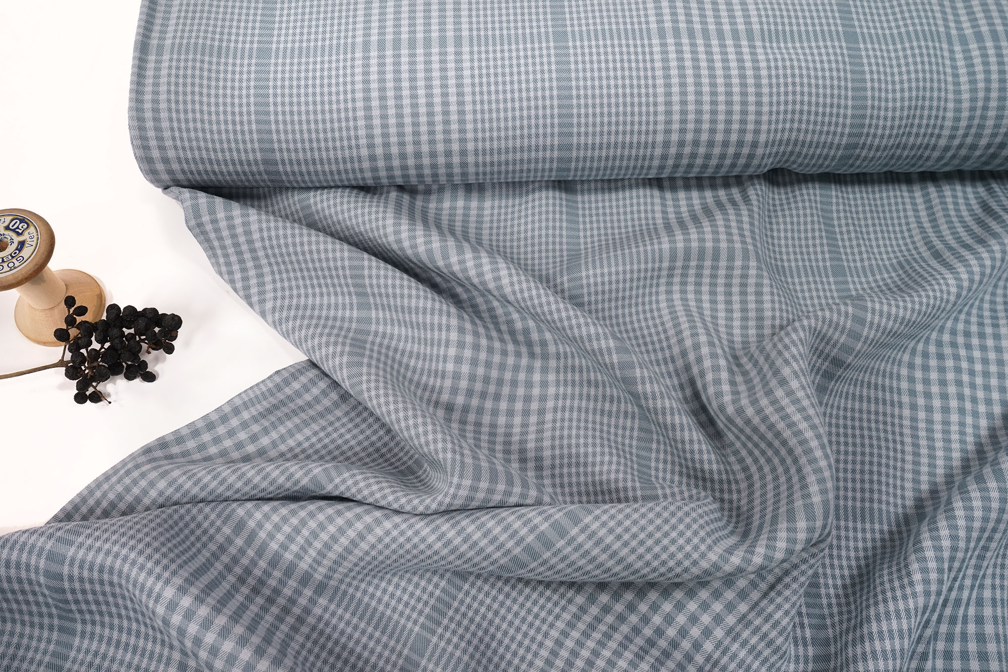 meet MILK Two-Tone Plaid Viscose sky