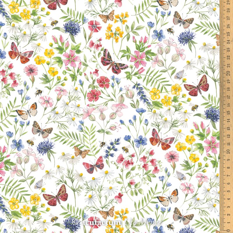 acufactum - Cotton fabric - Flower garden - Kerstin Heß