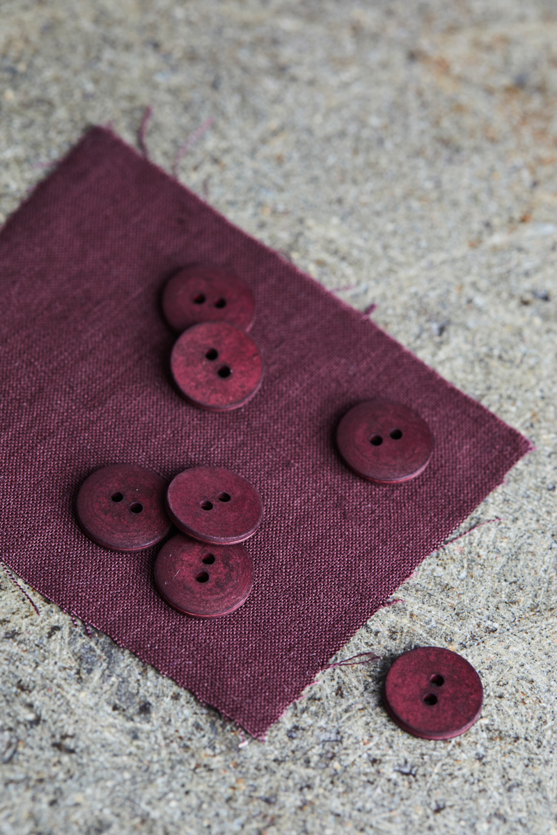 Button - Curb Cotton Button - mind the MAKER - 18 mm - grape