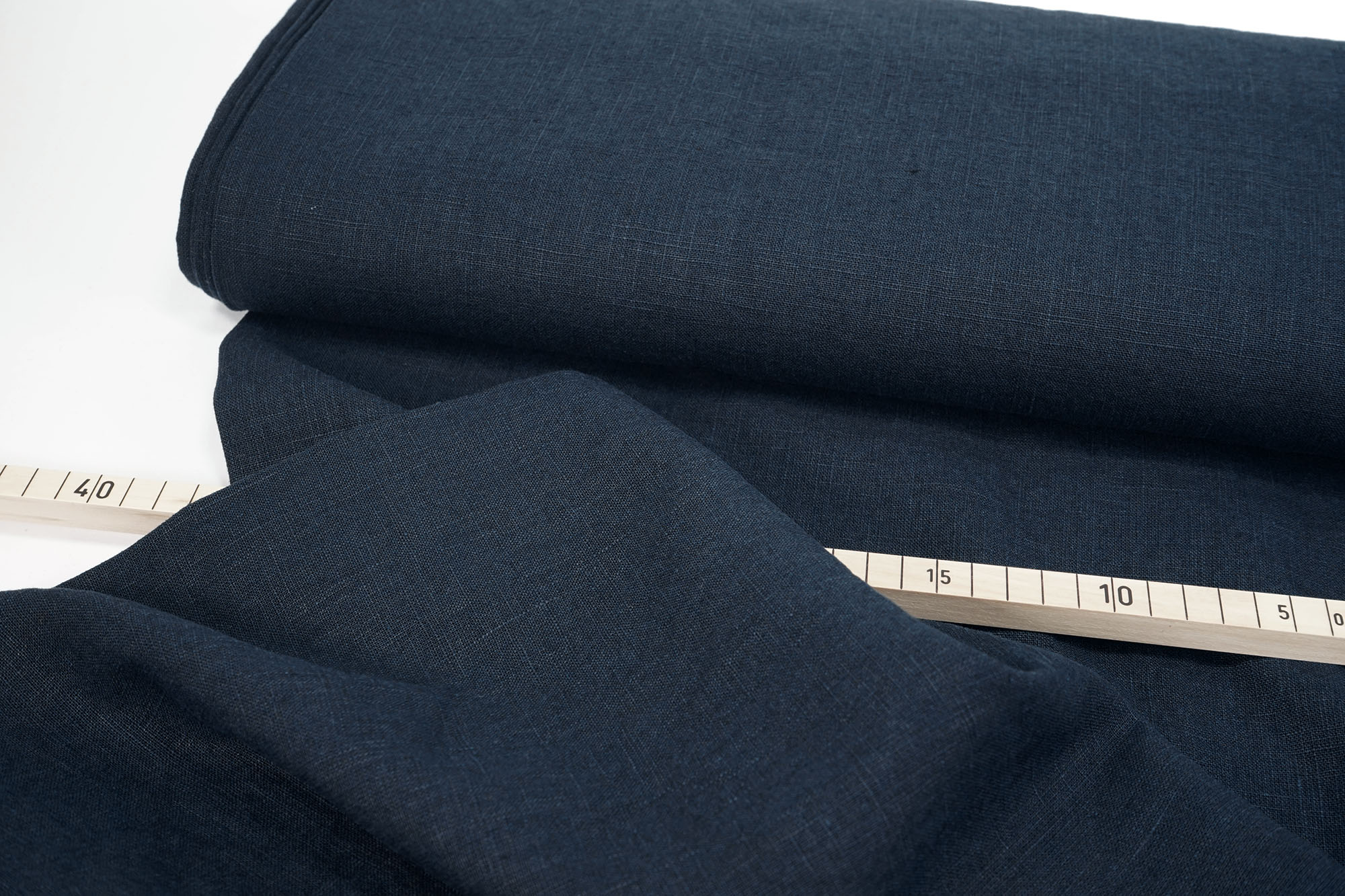 Pure solid Linen Fabric Damiel navy