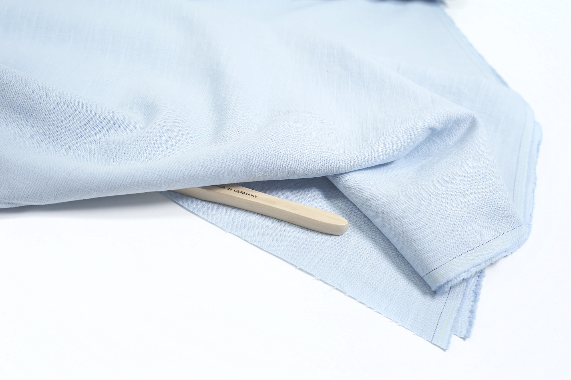 Pure linen - Damiel - light blue - plain - pre-washed