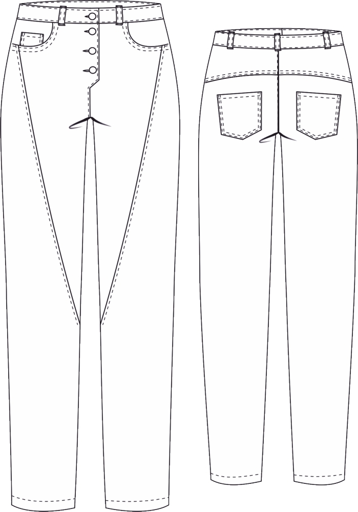Trousers Isa Ladies, Paper Pattern