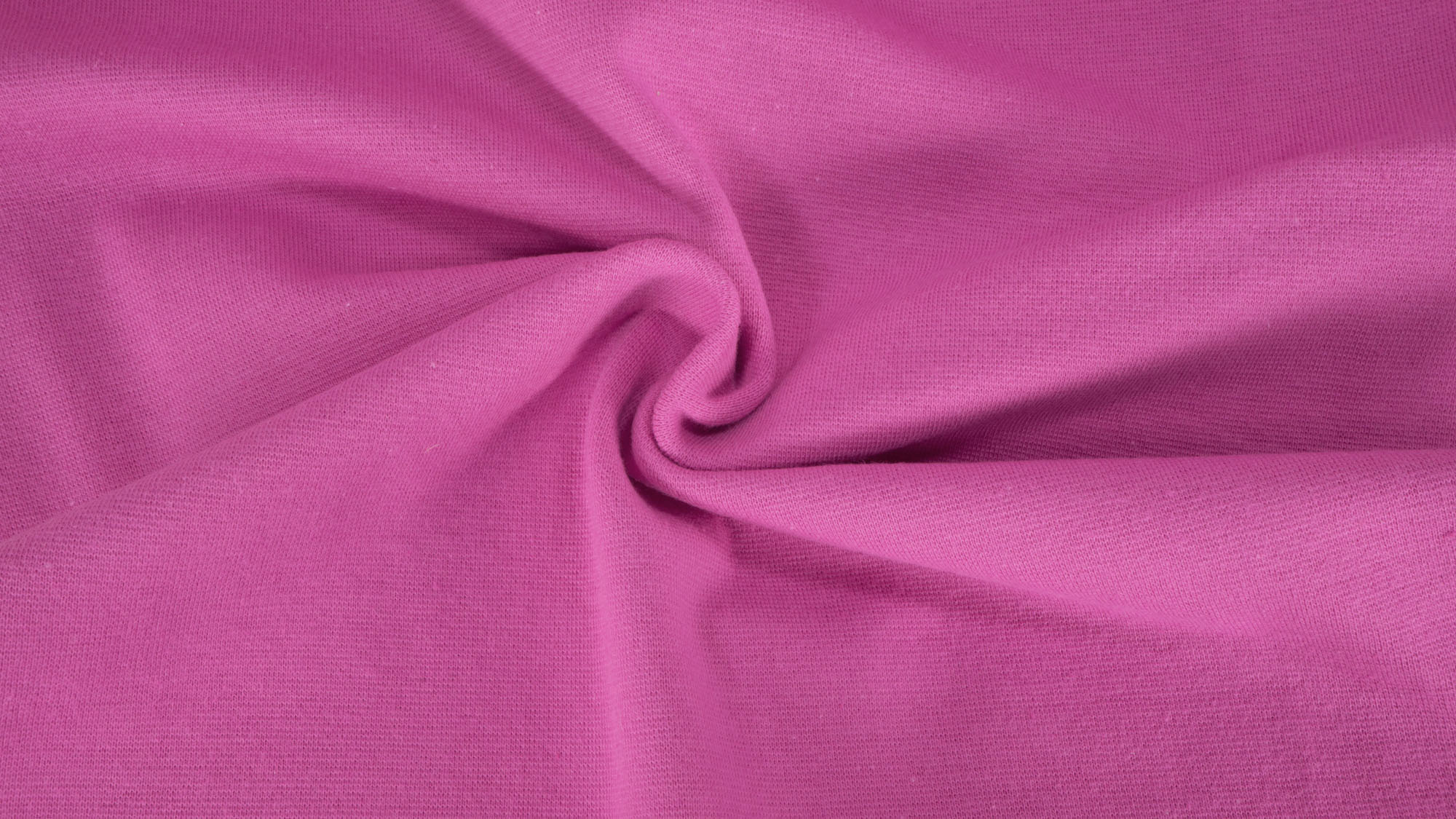 Rib knit fabric plain uni raspberry rose