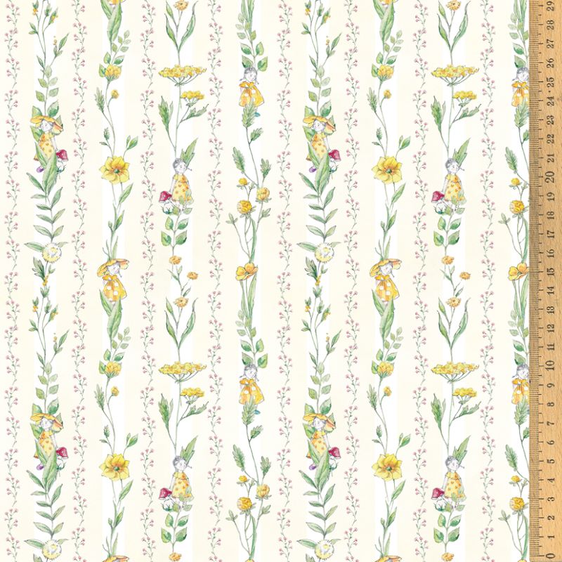 acufactum - Cotton fabric - Flower children & tendrils - Carola Gutwill
