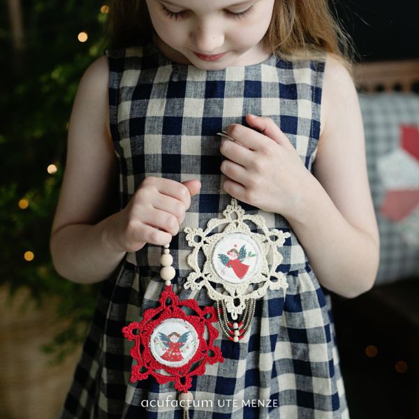 acufactum - Cotton fabric - Christmas angel - Kerstin Heß