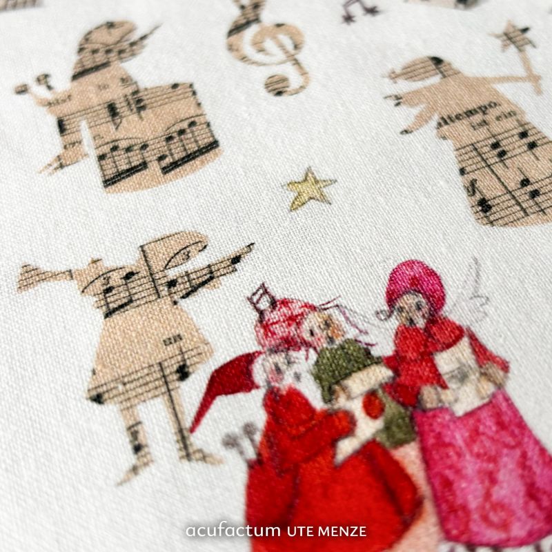acufactum • Cotton fabric • Christmas musicians • Silke Leffler