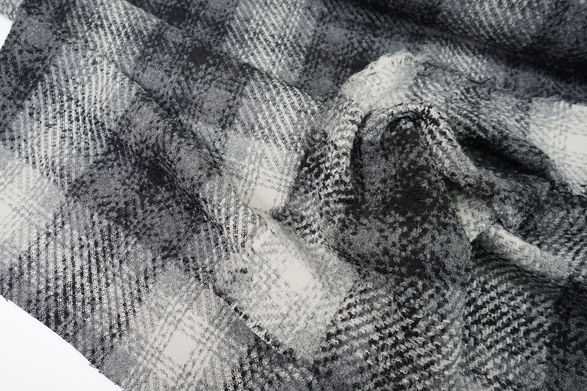 Jacket and coat fabric - wool fabric - wool blend - grey