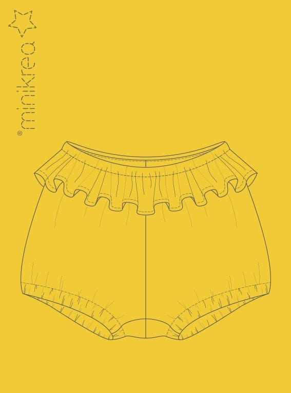 Baby Bloomers - paper pattern - mini shorts - size 50 - 92