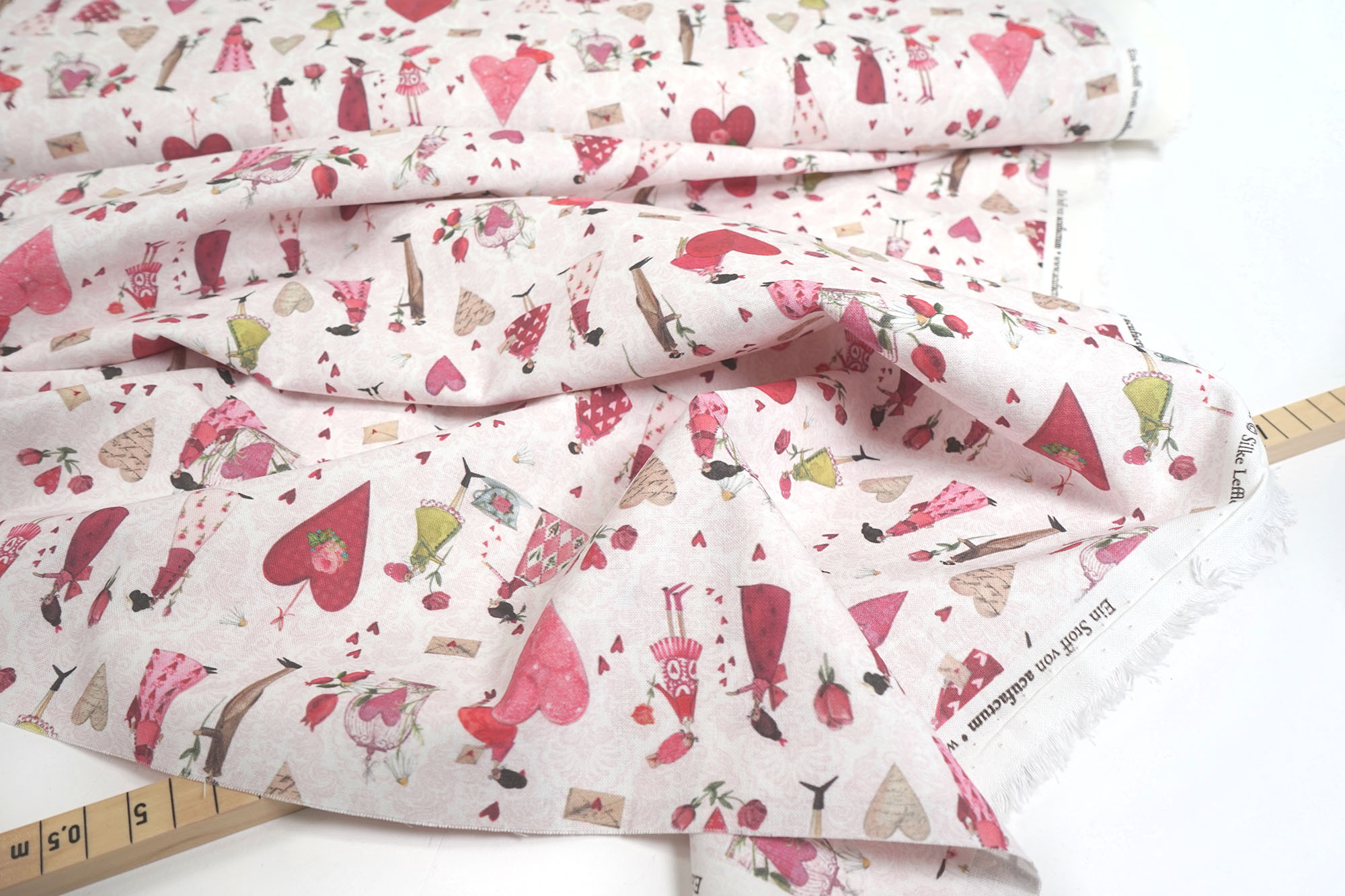 acufactum - Cotton Fabric - Love - Silke Leffler