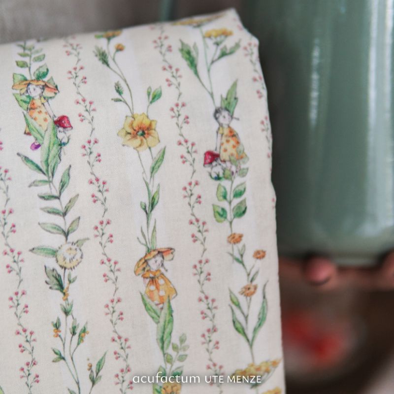 acufactum - Cotton fabric - Flower children & tendrils - Carola Gutwill