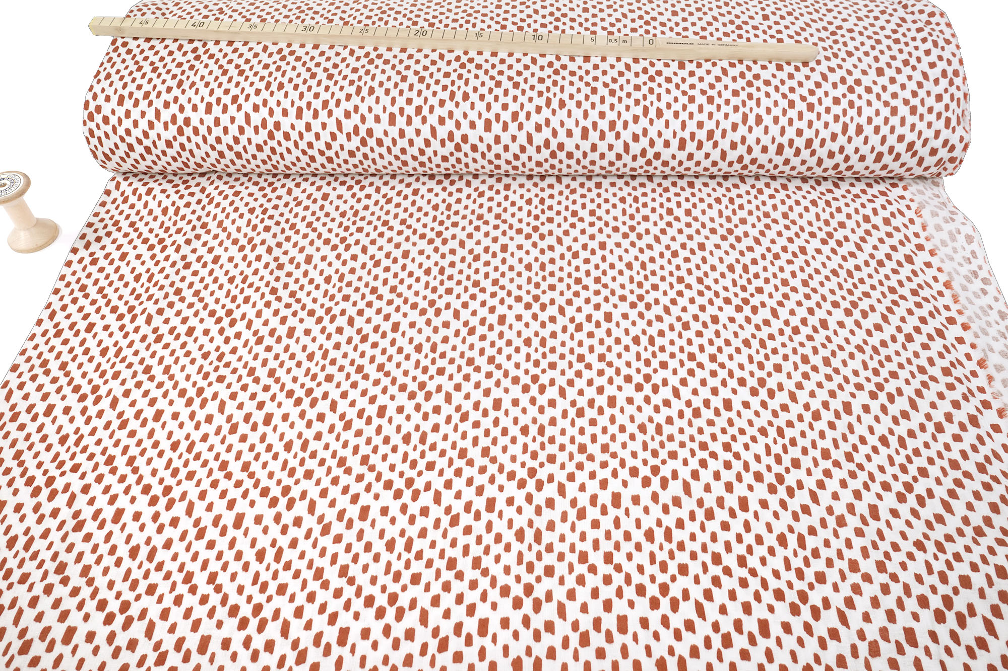 Organic Musselin double gauze squares rust on white
