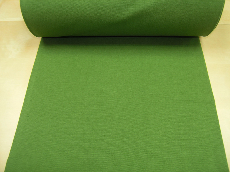 Ribbing tube uni green Cotton Jersey Knit Fabric