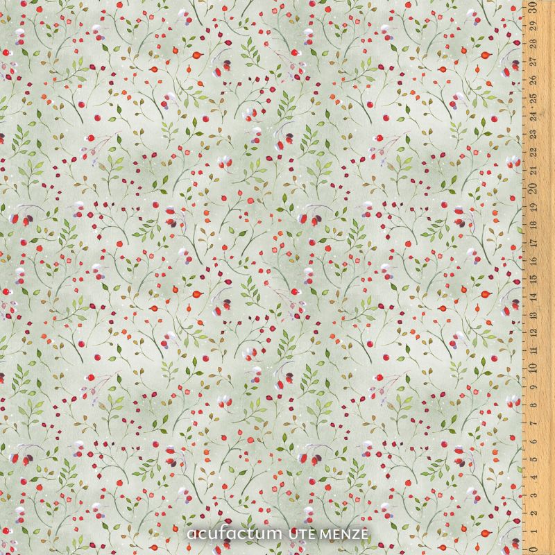 acufactum • Cotton fabric • Mini winter berries