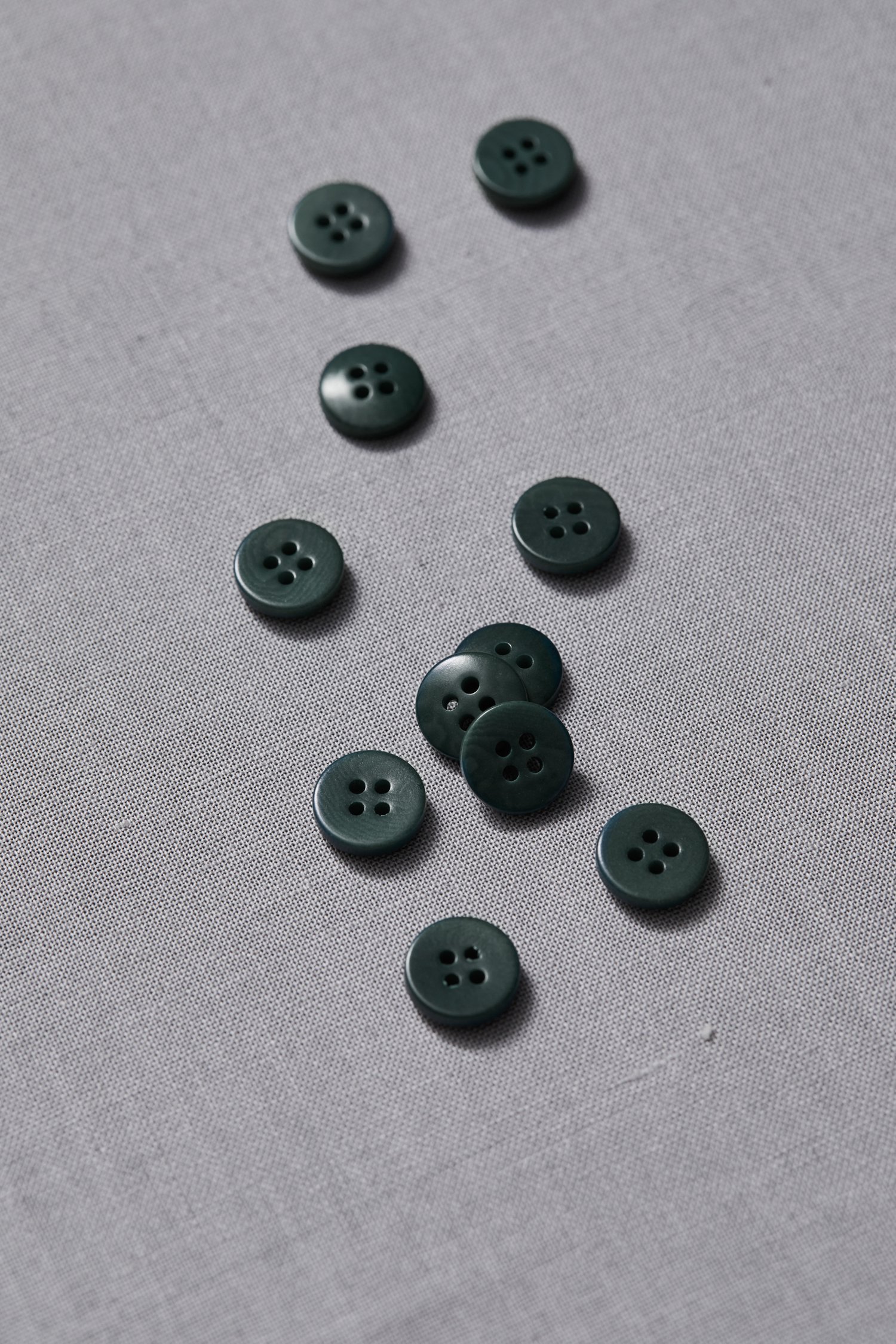 Deep Green Plain Corozo Button