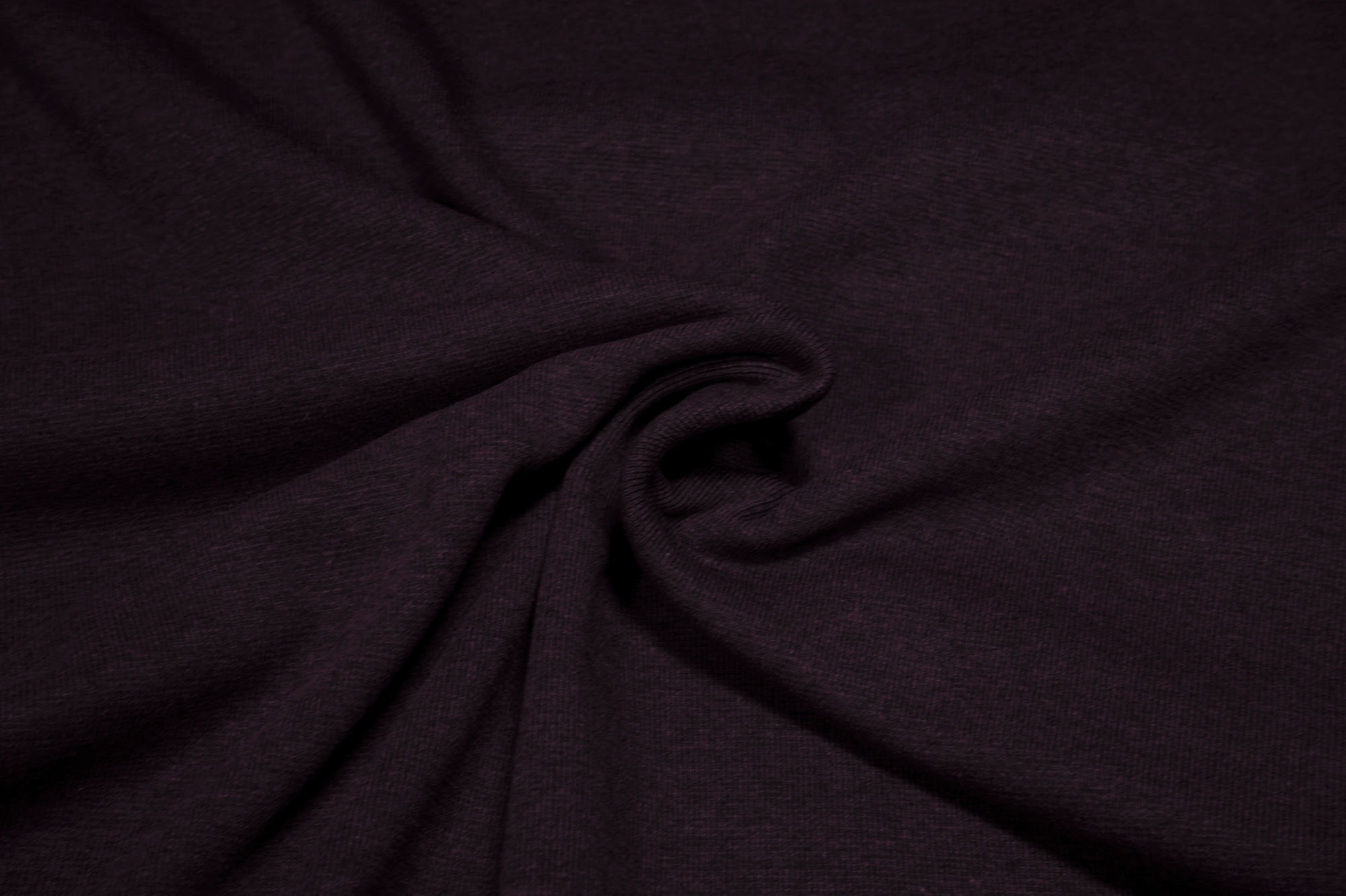 Rib knit fabric plain uni bordeaux heather