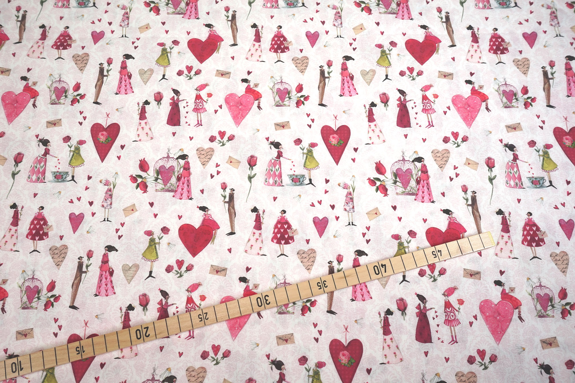 acufactum - Cotton Fabric - Love - Silke Leffler