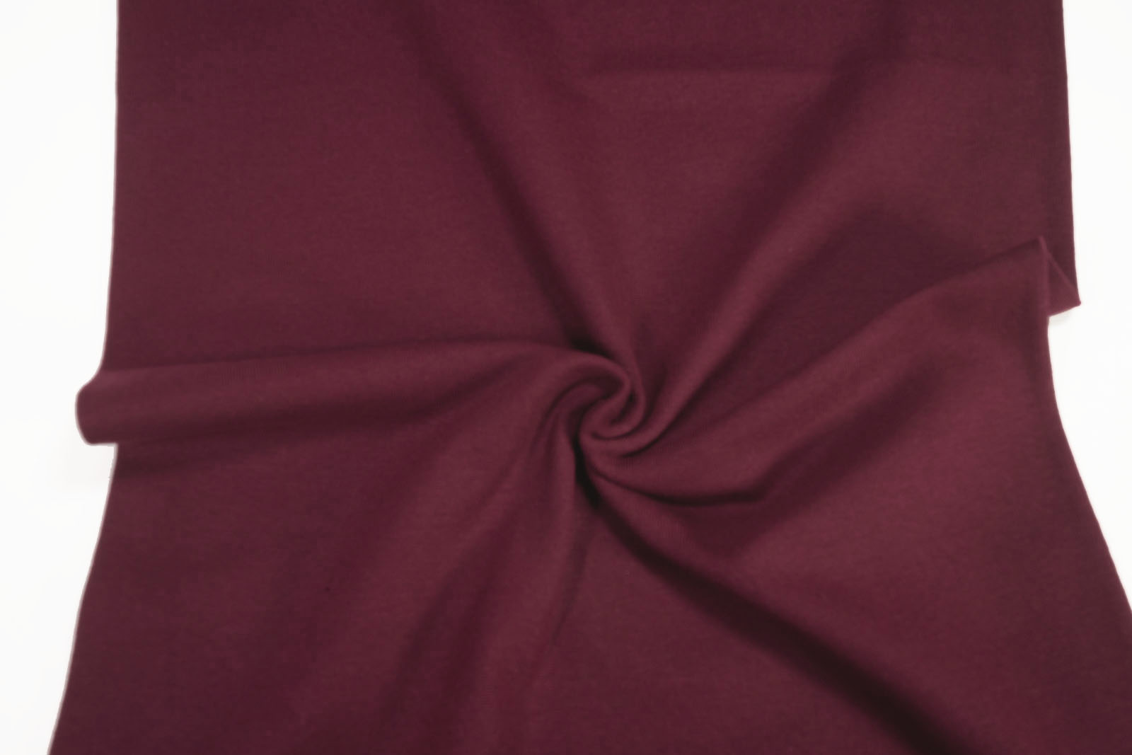 Rib knit fabric plain uni dark burgundy