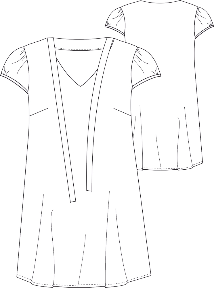Tunic Moana Ladies, Paper Pattern