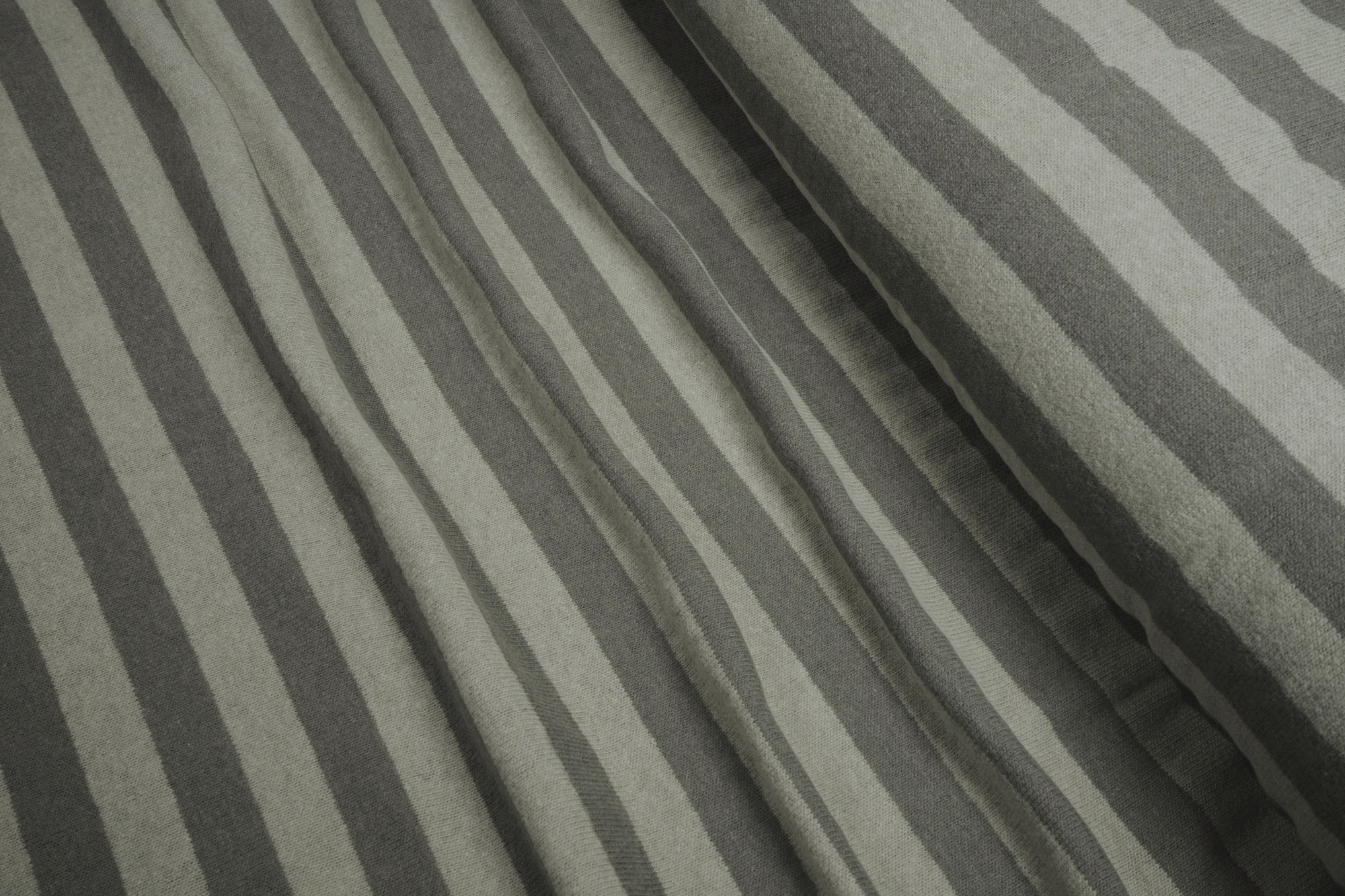 Knitwear Lenn roughened striped mud Cotton fabric made in Italy