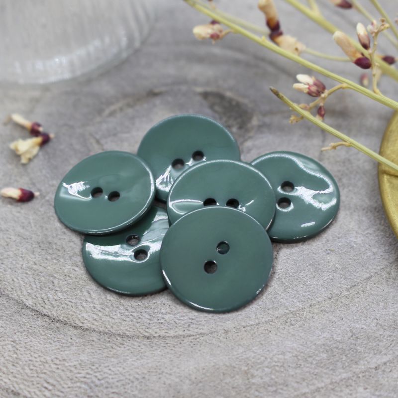 Glossy Buttons - Cactus - 14 mm