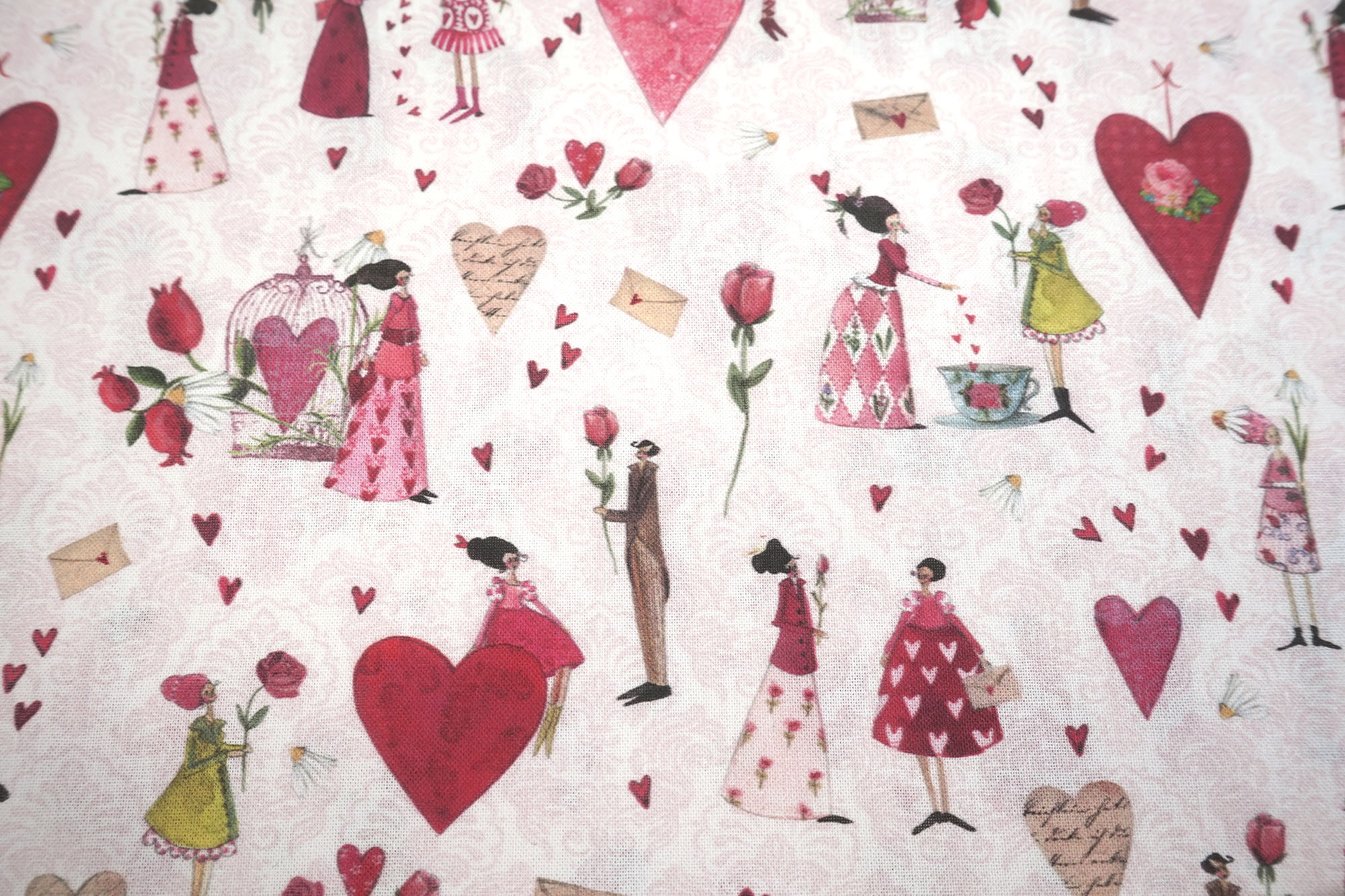 acufactum - Cotton Fabric - Love - Silke Leffler