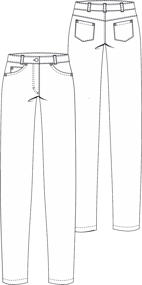 Trousers Benedikte Ladies, Paper Pattern