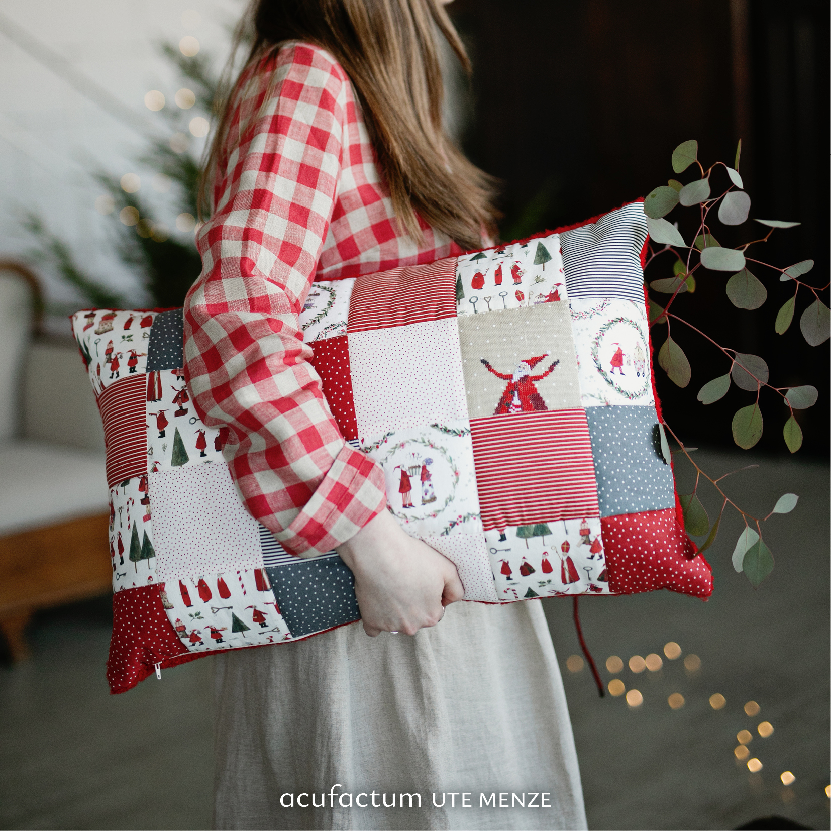 acufactum - Cotton fabric - Check - red