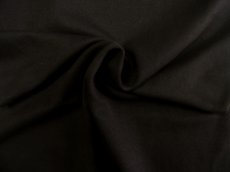 Ribbing tube uni dark brown Cotton Jersey Knit Fabric