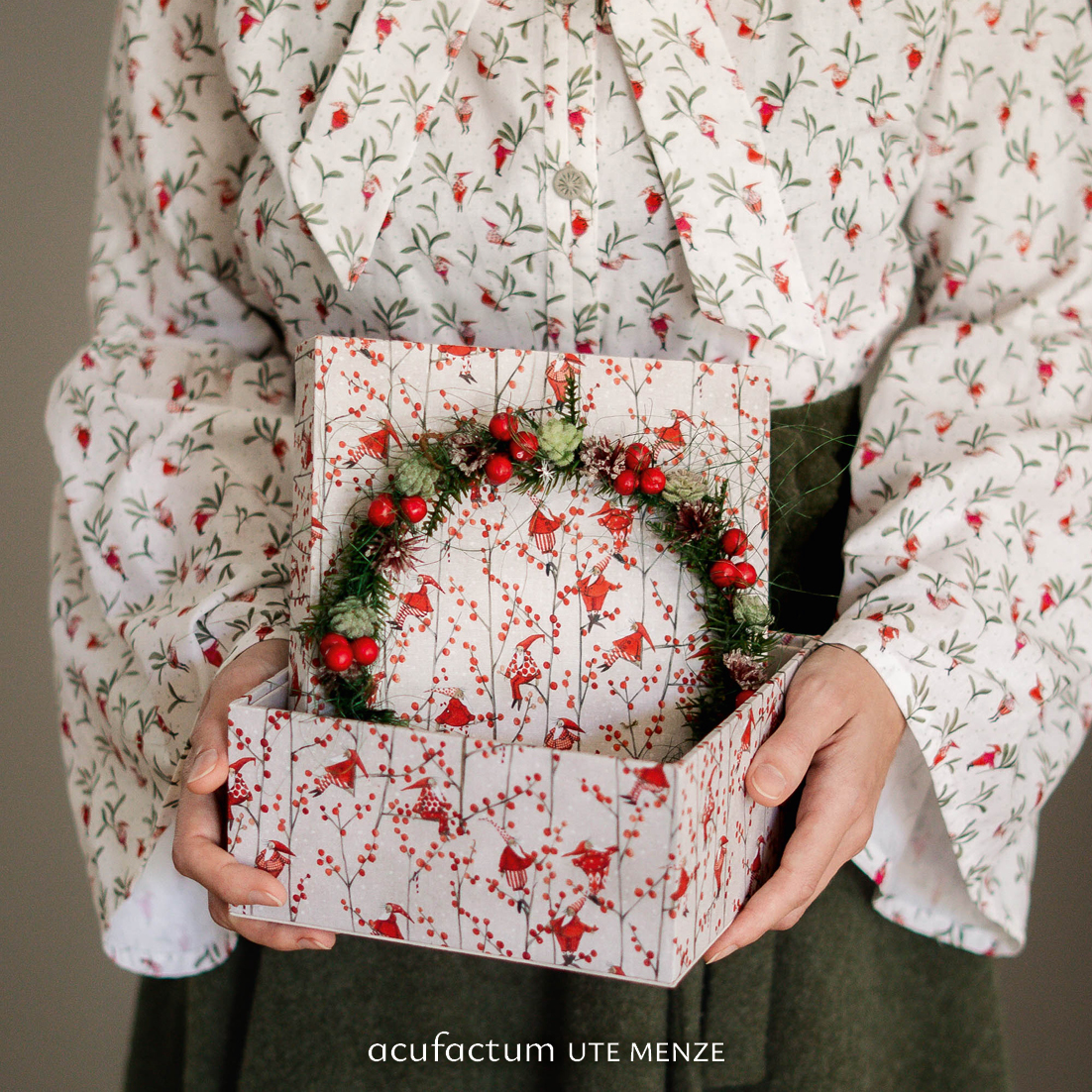 acufactum - Cotton fabric - Mistletoe elves - Silke Leffler