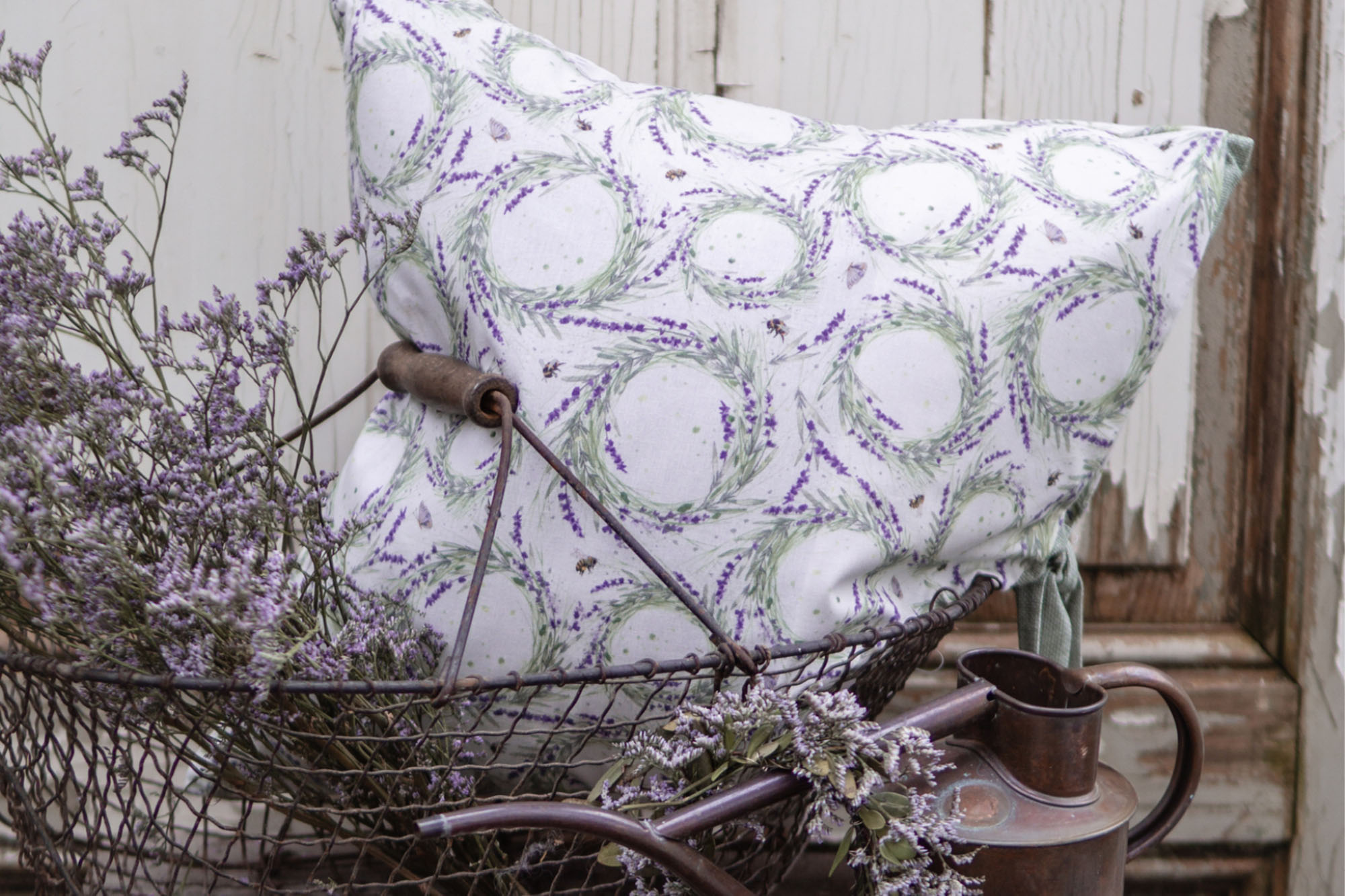acufactum - Cotton fabric - Lavender wreaths - Kerstin Heß