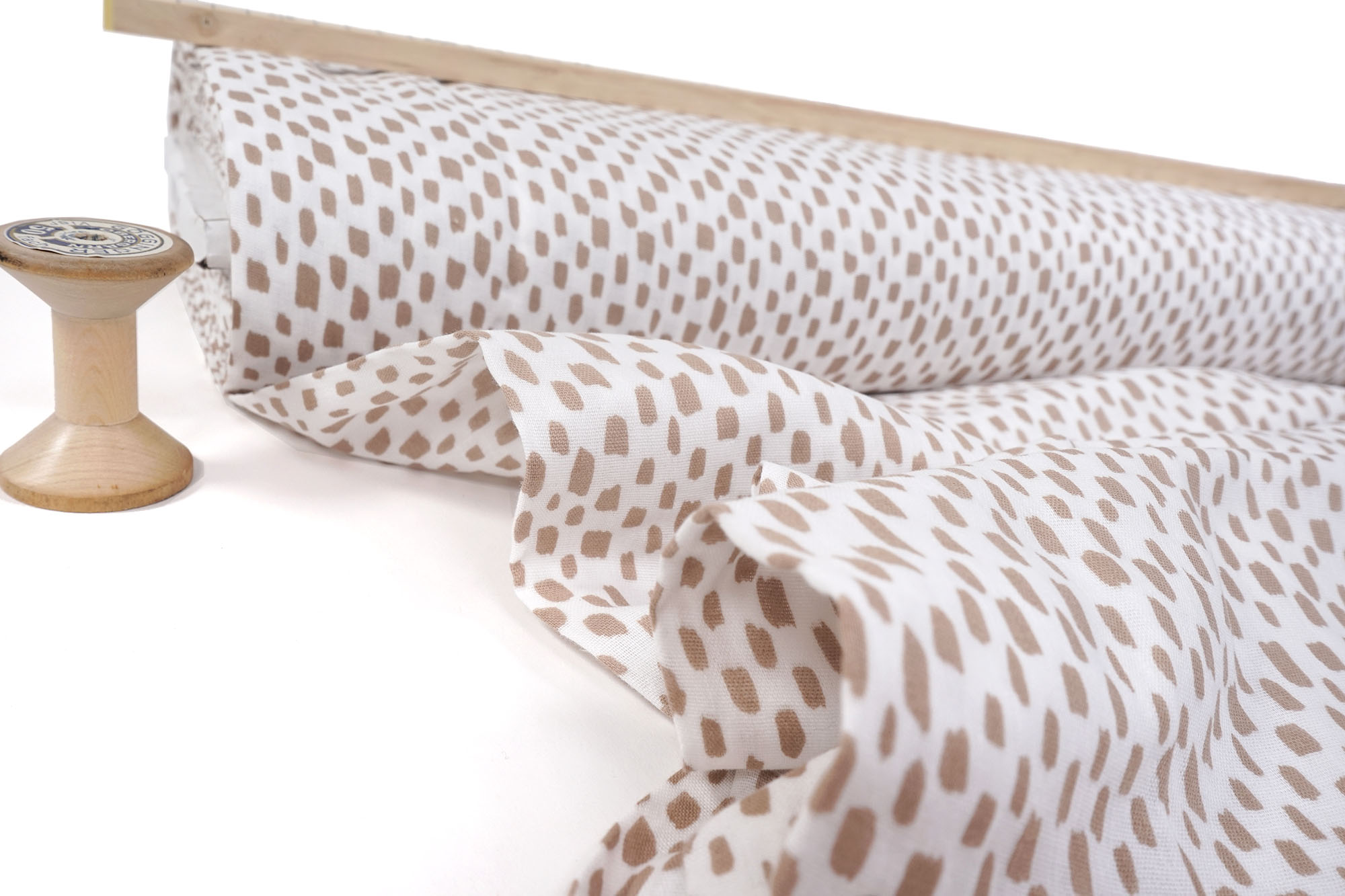 Organic Musselin double gauze squares sand on white
