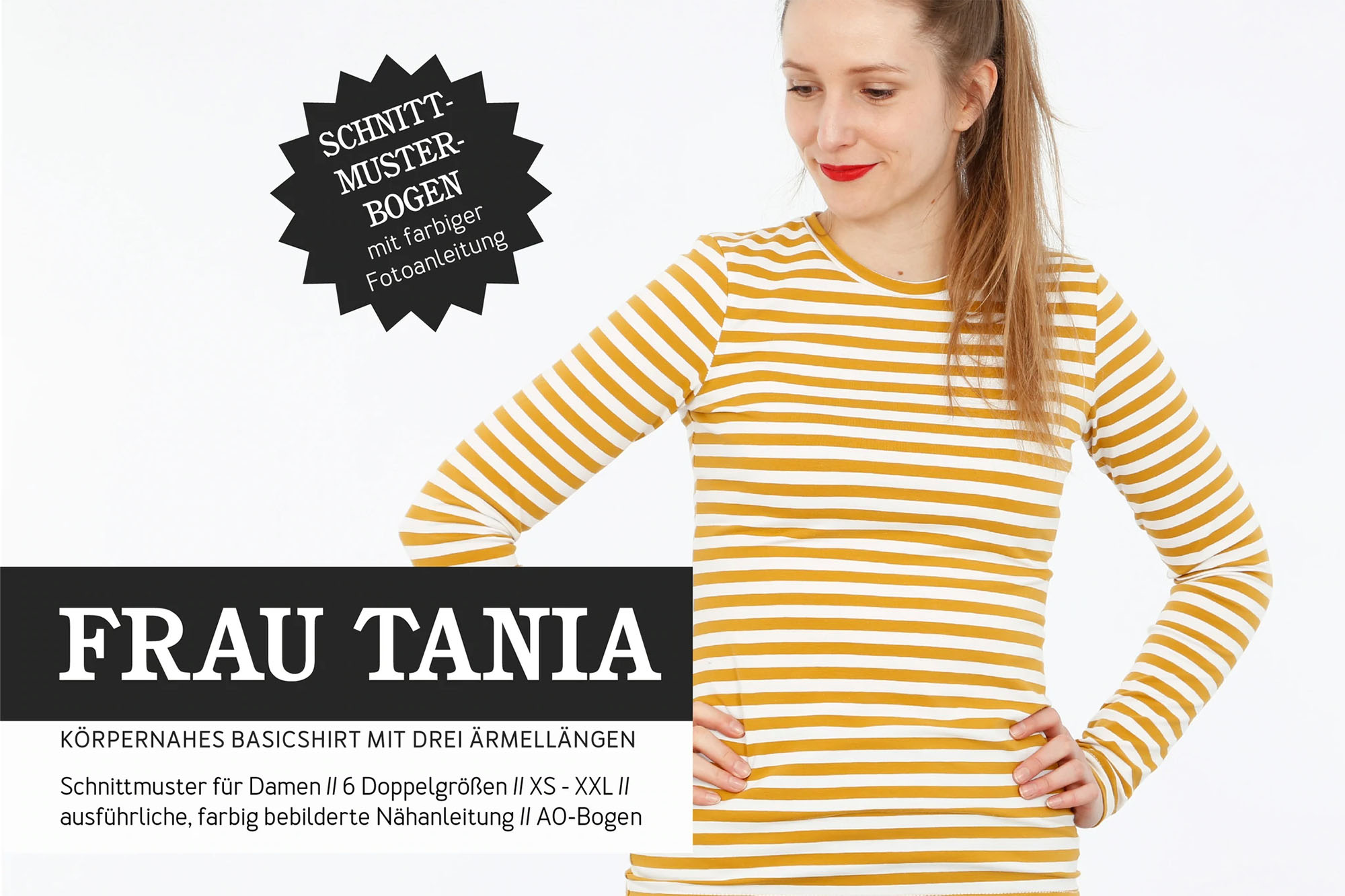 Frau Tania - Body-hugging basic shirt - Paper pattern - Schnittreif