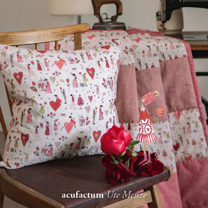 acufactum - Cotton Fabric - Love - Silke Leffler