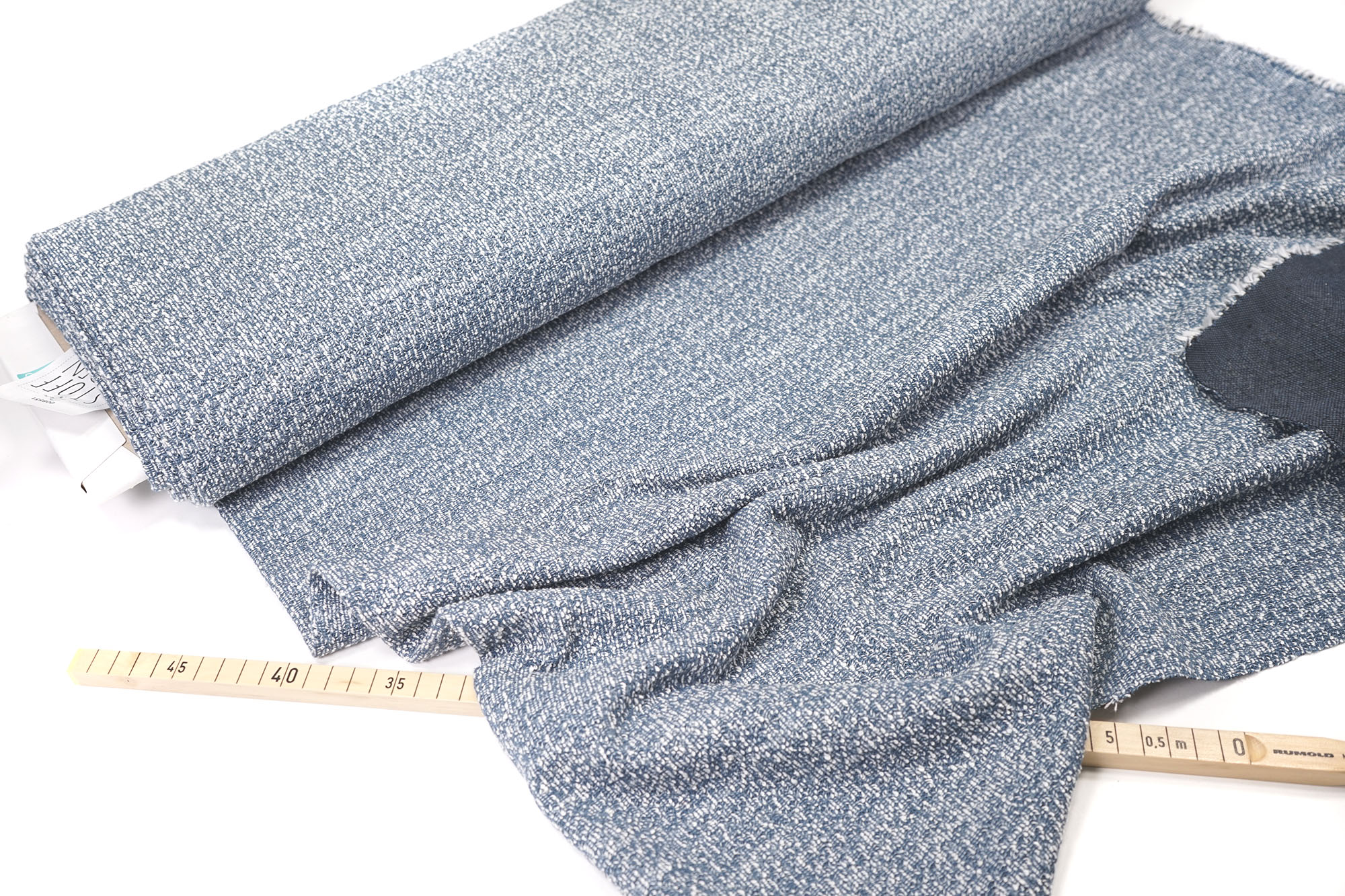 Stoffonkel - Organic basic bouclé - blue