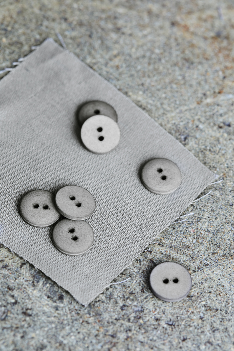 Button - Curb Cotton Button - mind the MAKER - 18 mm - stone
