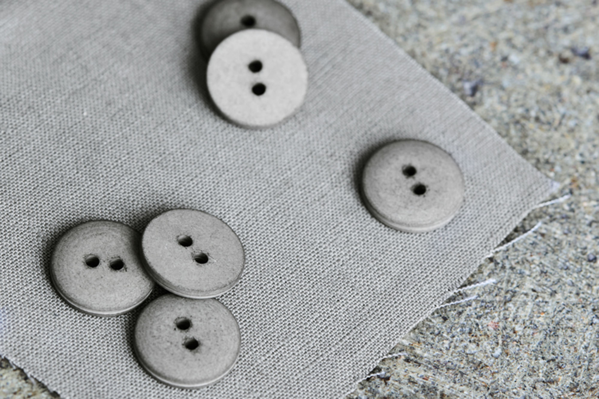 Button - Curb Cotton Button - mind the MAKER - 18 mm - stone