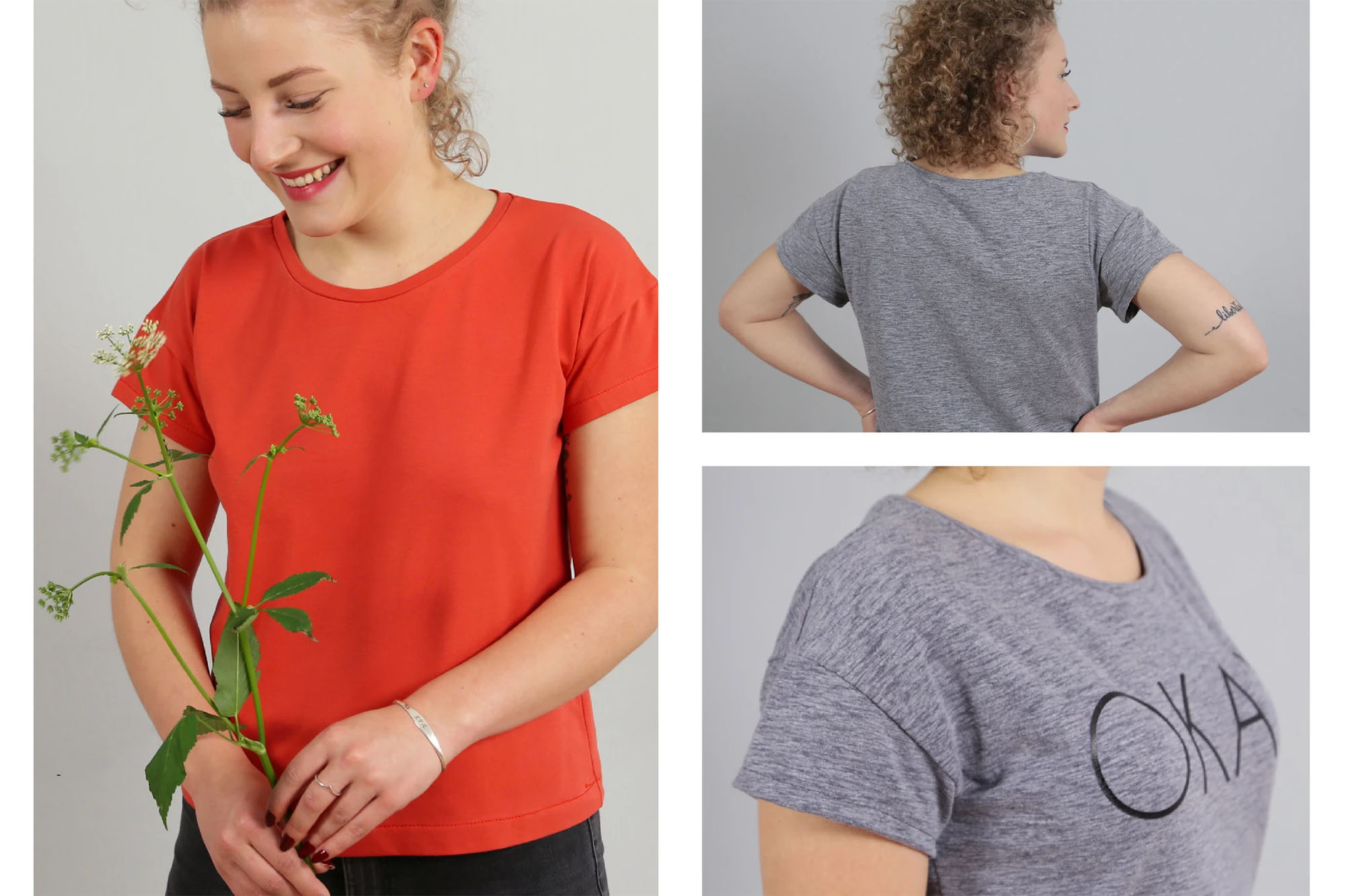 FRAU TINA - Casual Basic Shirt - Paper Cut