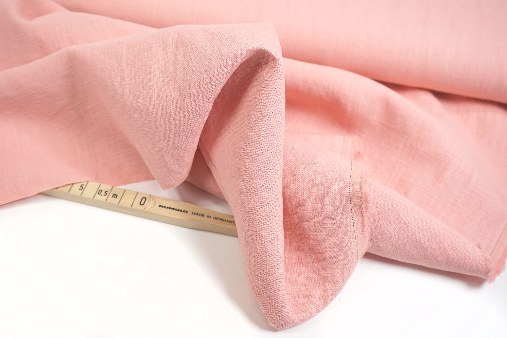 Pure linen - Damiel - apricot - plain - pre-washed