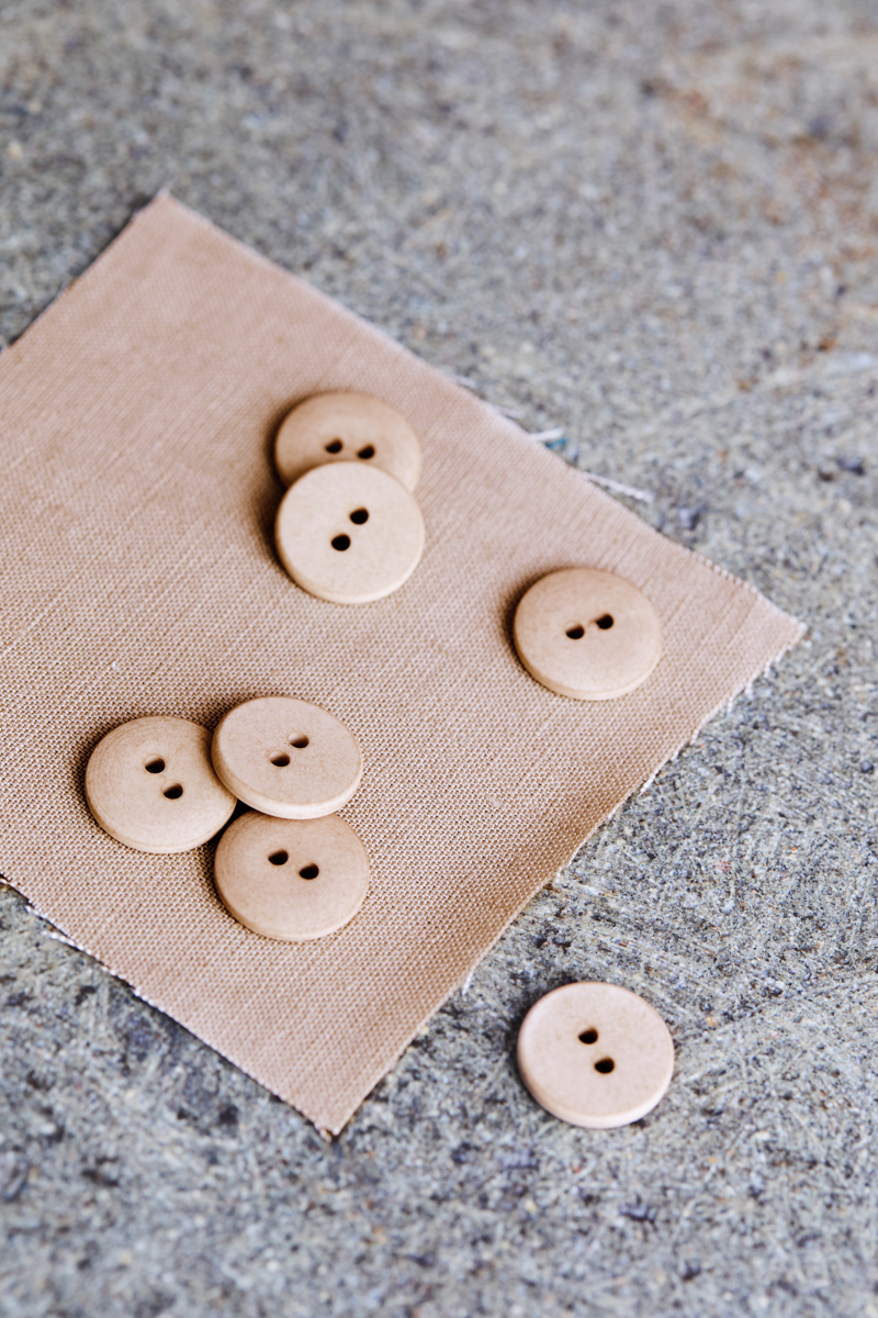 Button - Curb Cotton Button - mind the MAKER - 18 mm - dune